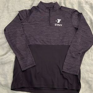 Black light weight YMCA quarter zip